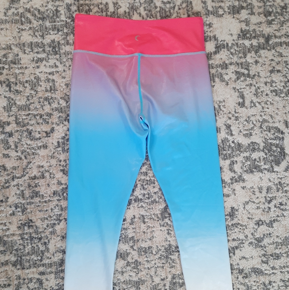 Ziya Firecracker Light N Tight High Rise Ombre Leggings Athilesure EUC Sz 8-10